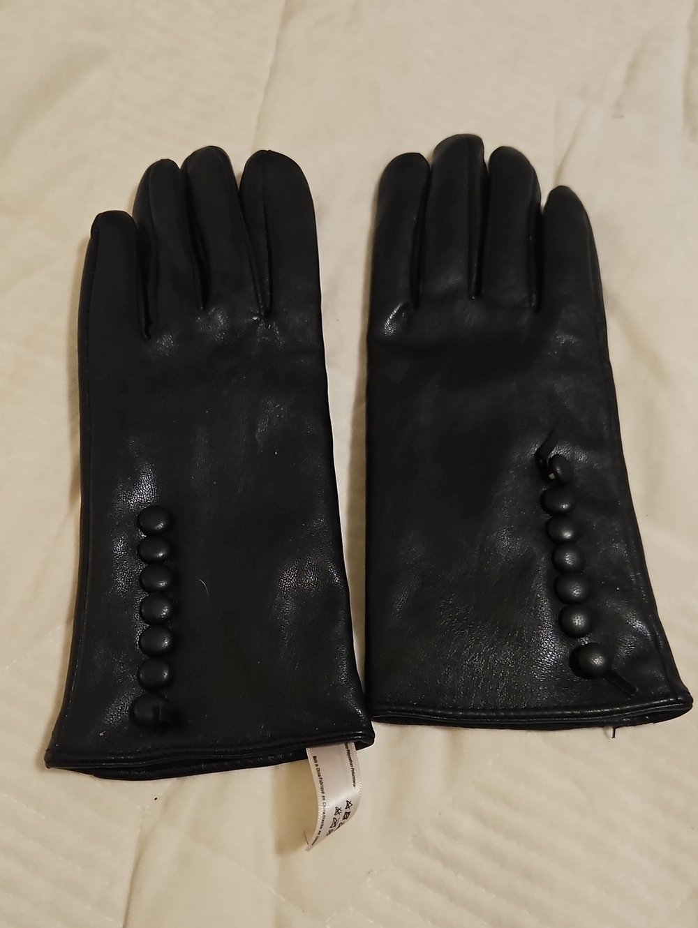 Classic Black Button-Trim Gloves - Urban Outfitters